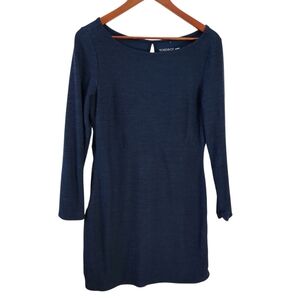 TOAD & CO navy blue long sleeve eco knit dress medium